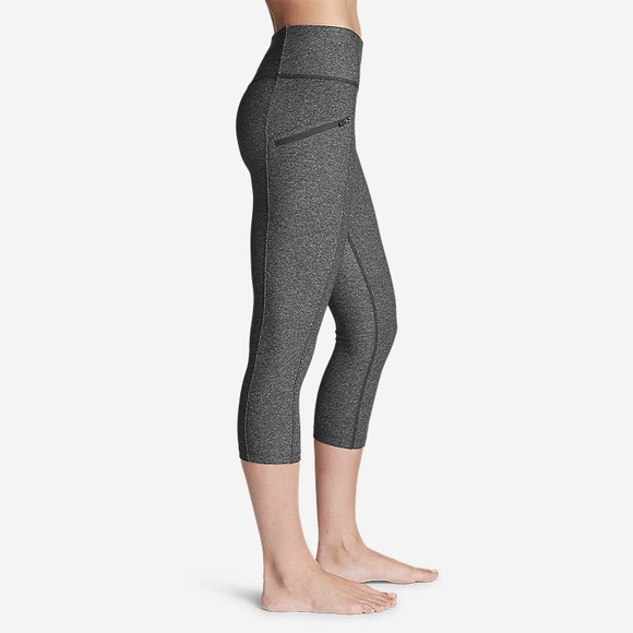 Eddie Bauer Capri Bundle Trail Tights + Crossover Fleece leggings - Picture 1 of 4